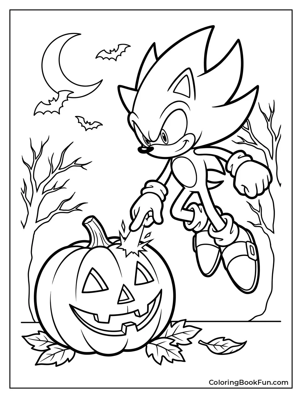 Super Sonic Carves a Halloween Pumpkin