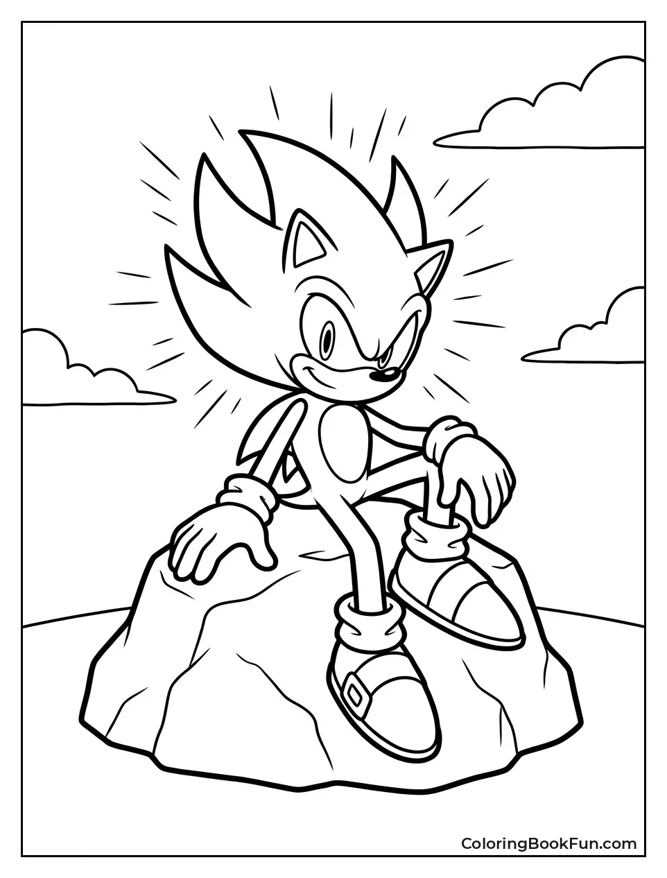 Super Sonic Sits on a Rock