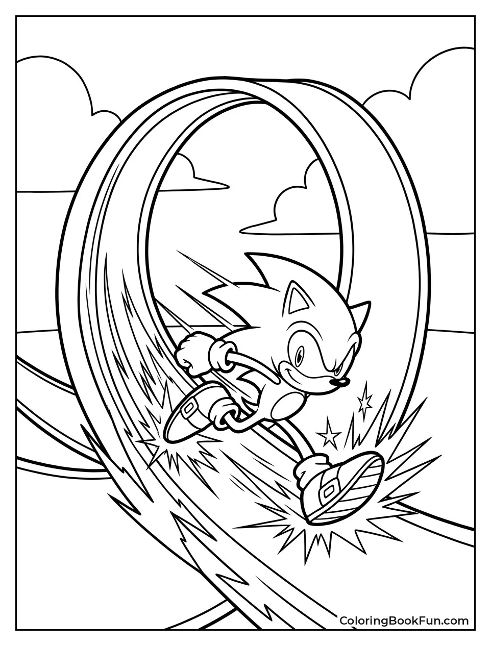 Super Sonic Dashes Around the Loop