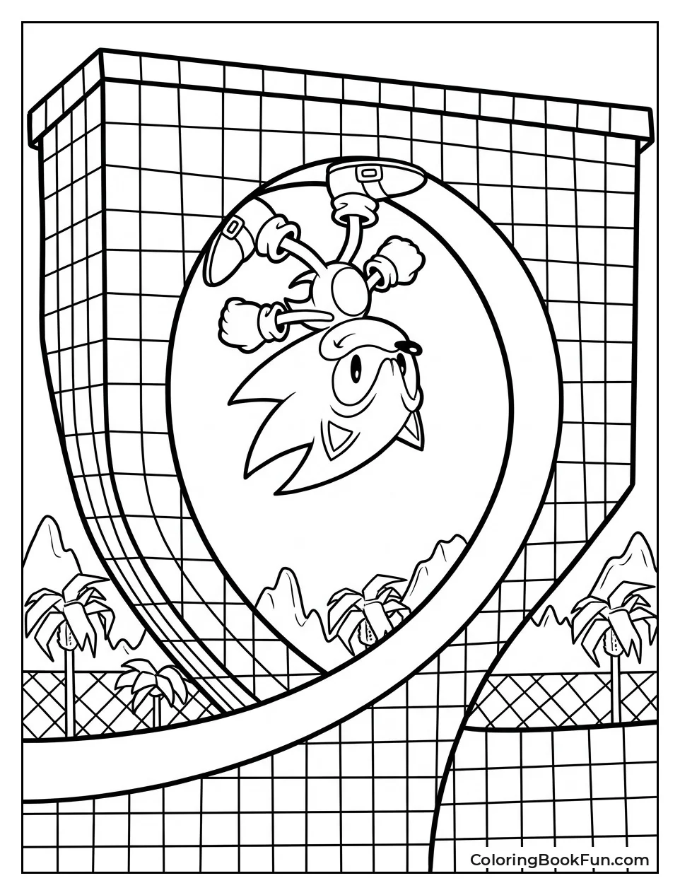 Super Sonic Runs Upside Down in a Loop