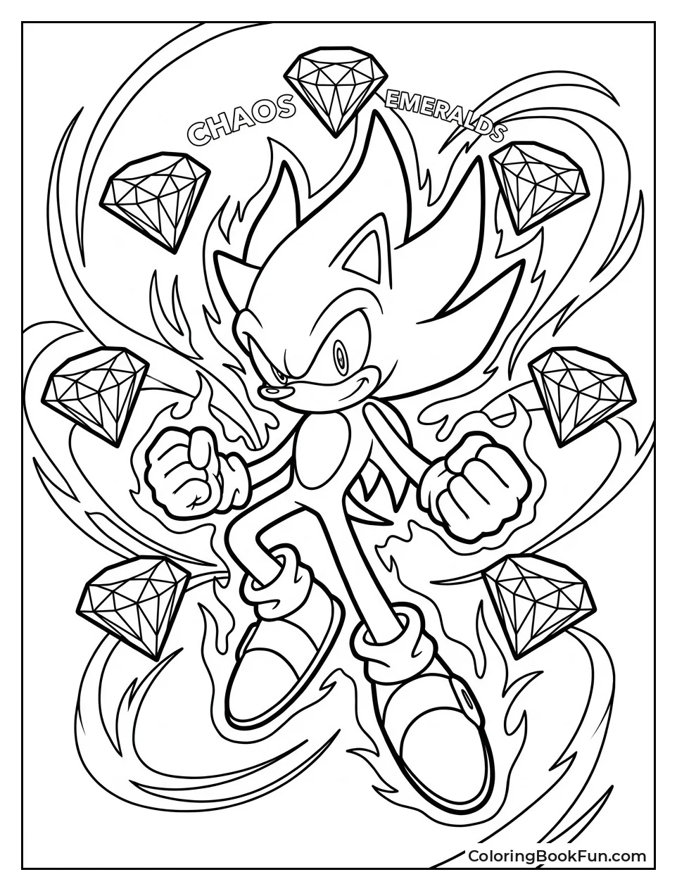 Sonic Transforms into Super Sonic with Emeralds