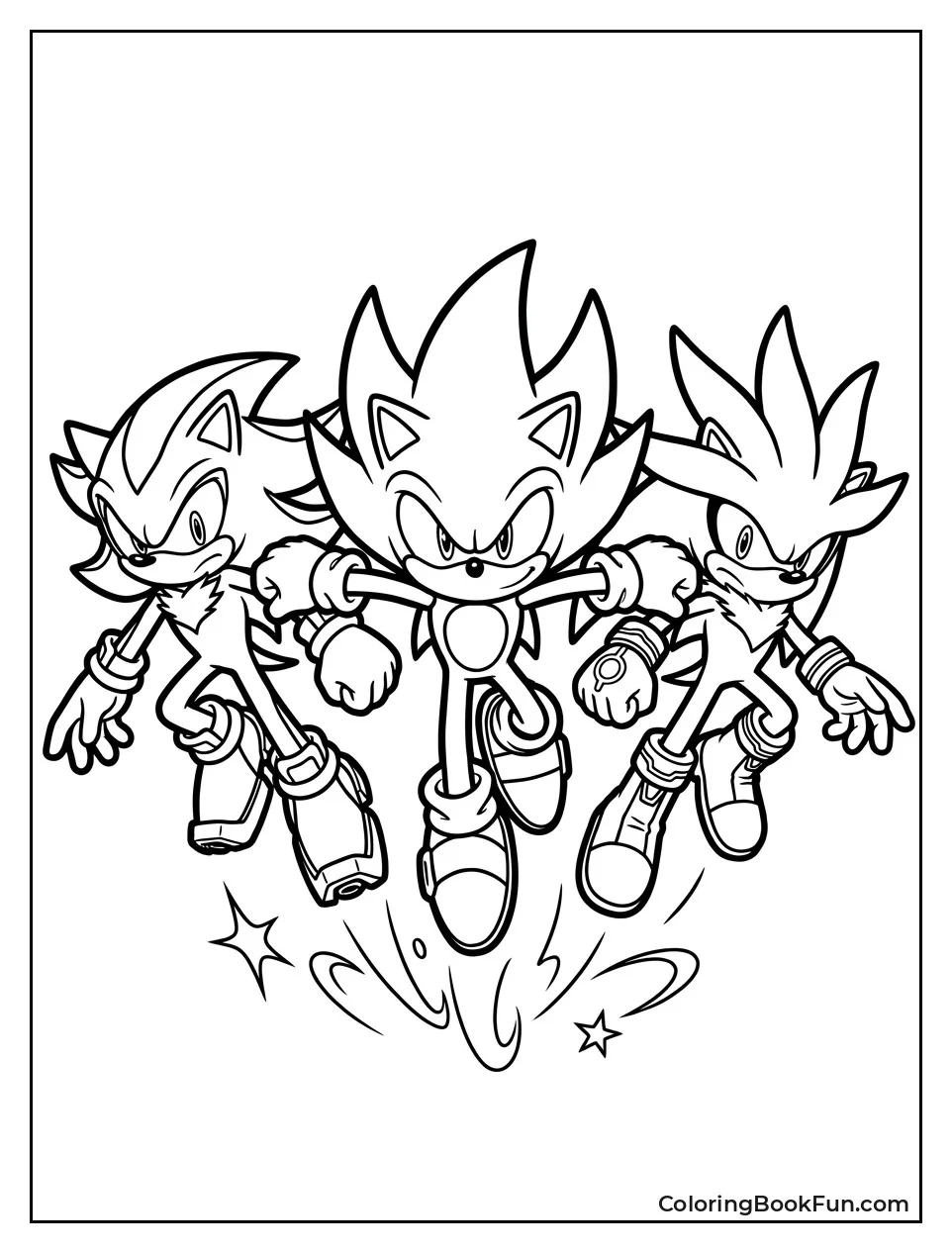 Three Super Hedgehogs Fly Together