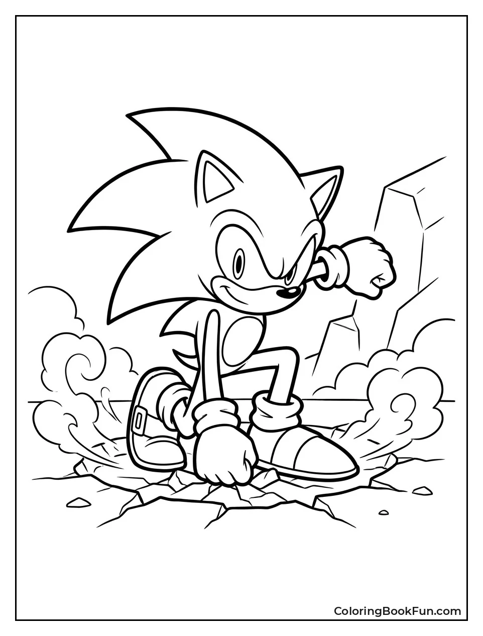Super Sonic Lands with a Crater
