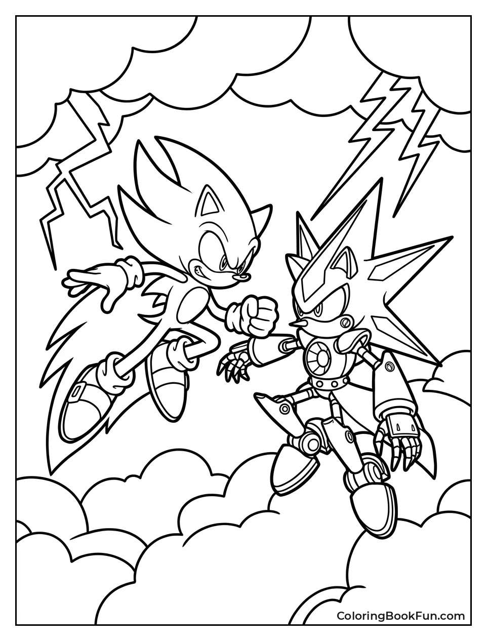 Super Sonic Clashes with Metal Sonic