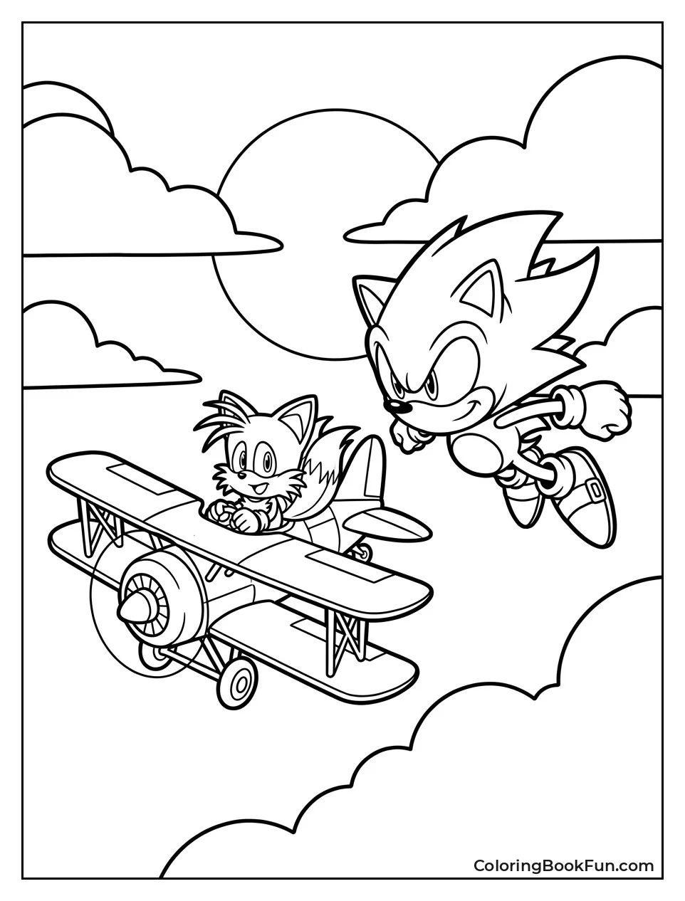 Super Sonic Flies Next to Tails