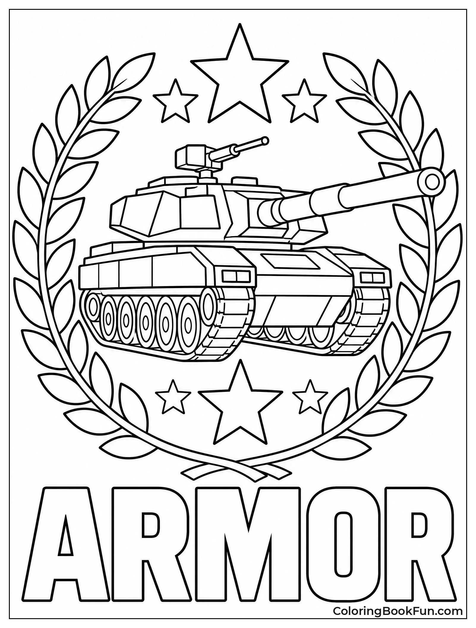 Tank Emblem with Stars