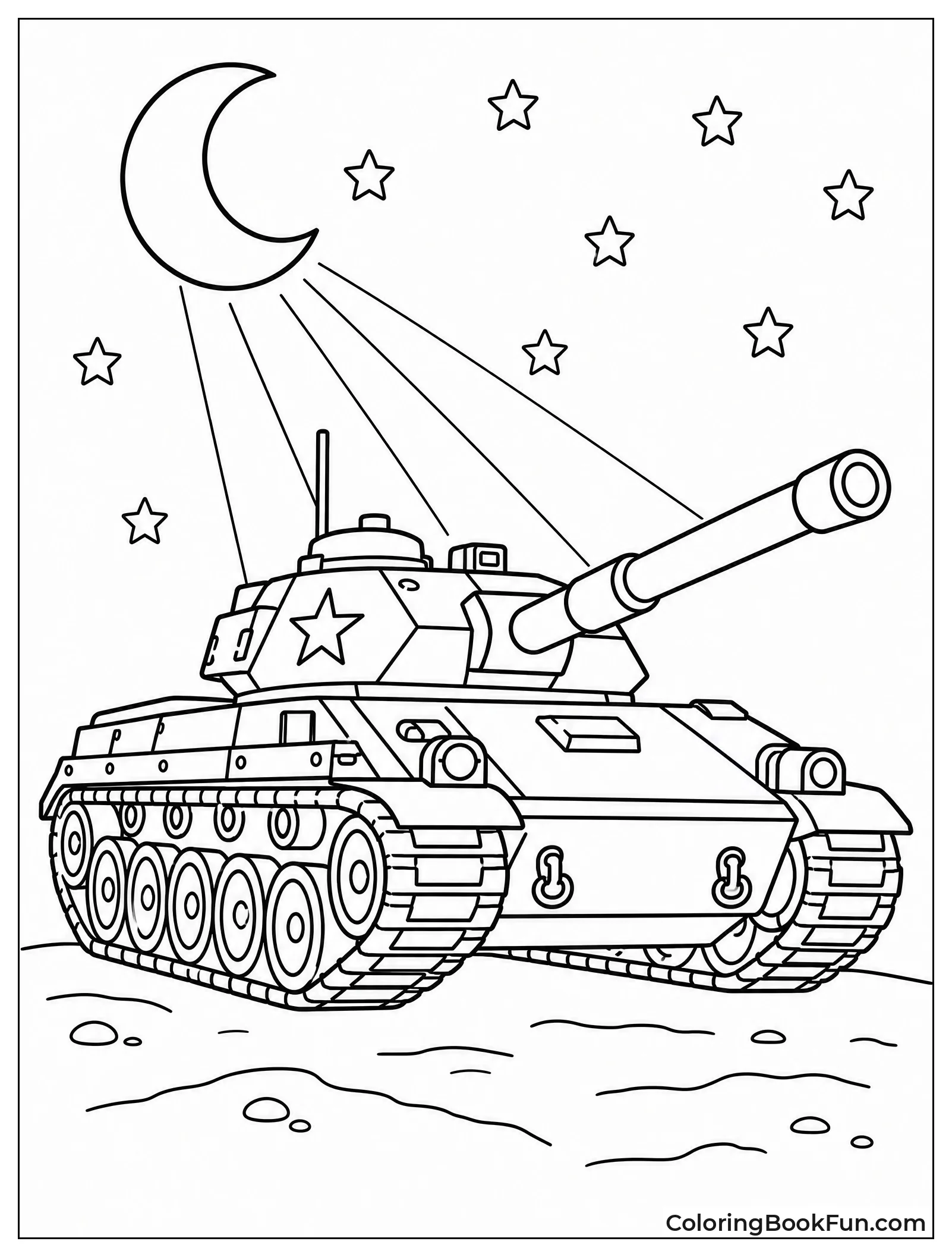 Tank Under a Starry Sky