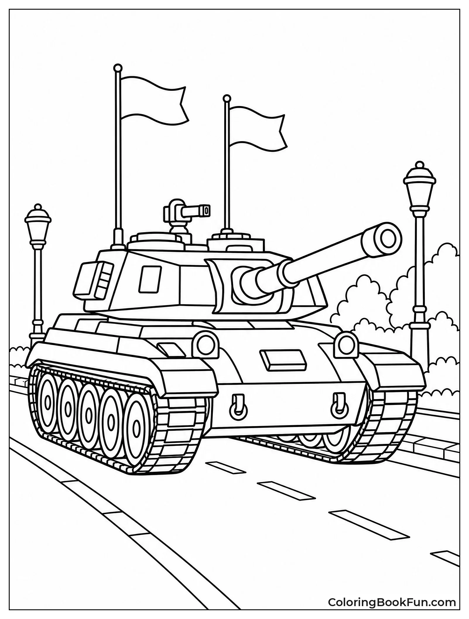 Clean Tank Driving in Parade