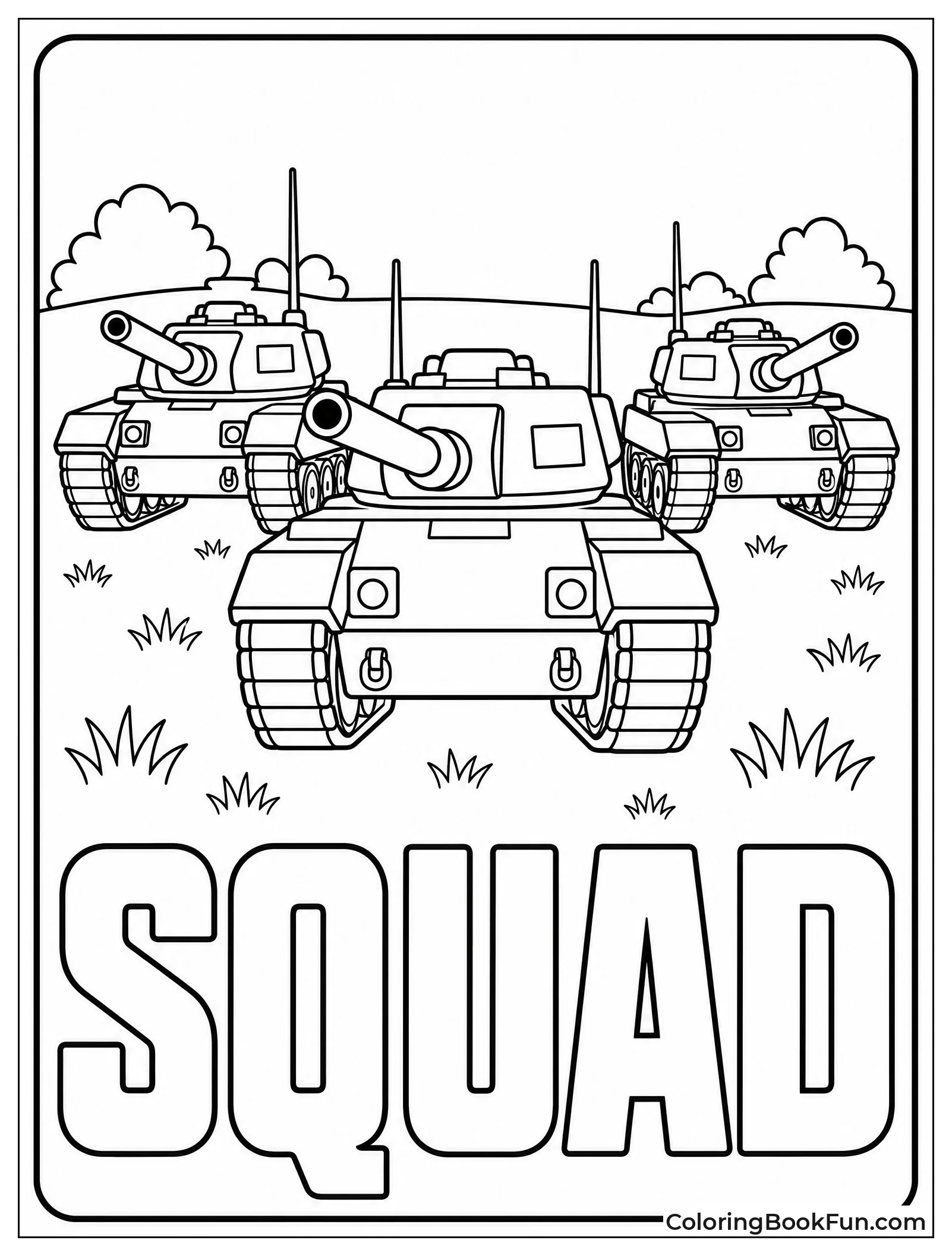 Three Tanks in V Formation