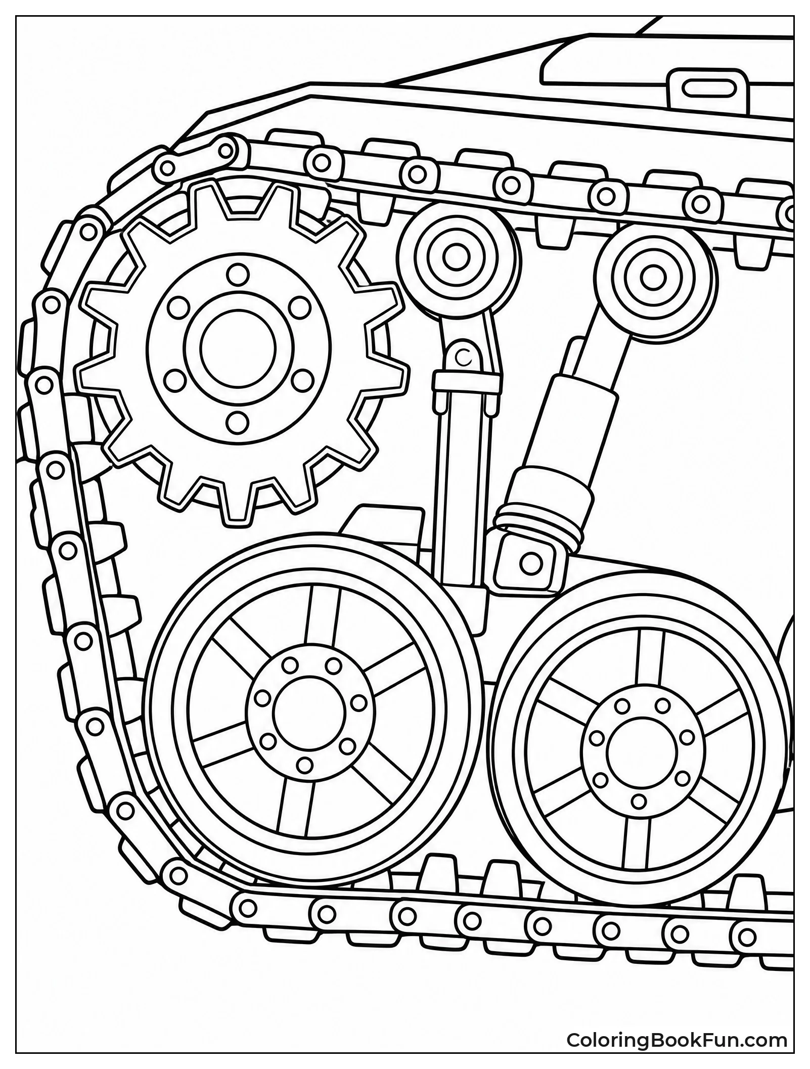 Gears and Wheels of Tank
