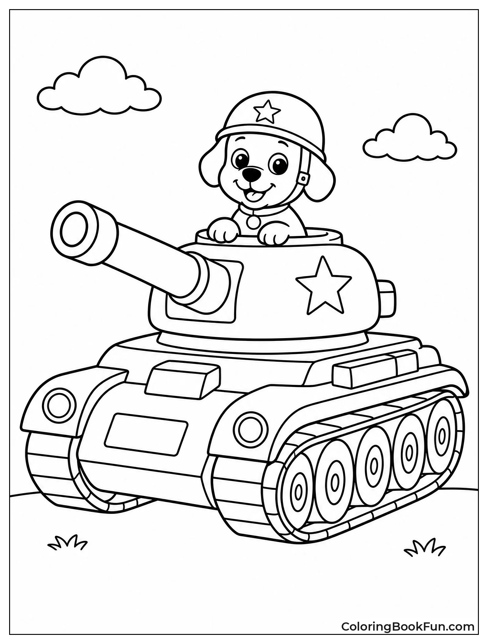 Tank with Dog on Turret