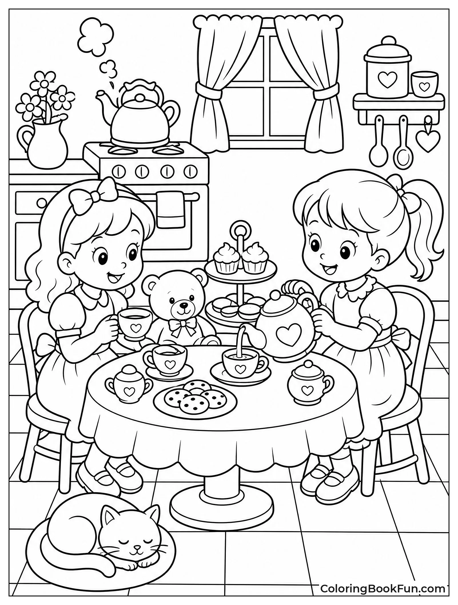 Tea Brews in Grandma's Kitchen