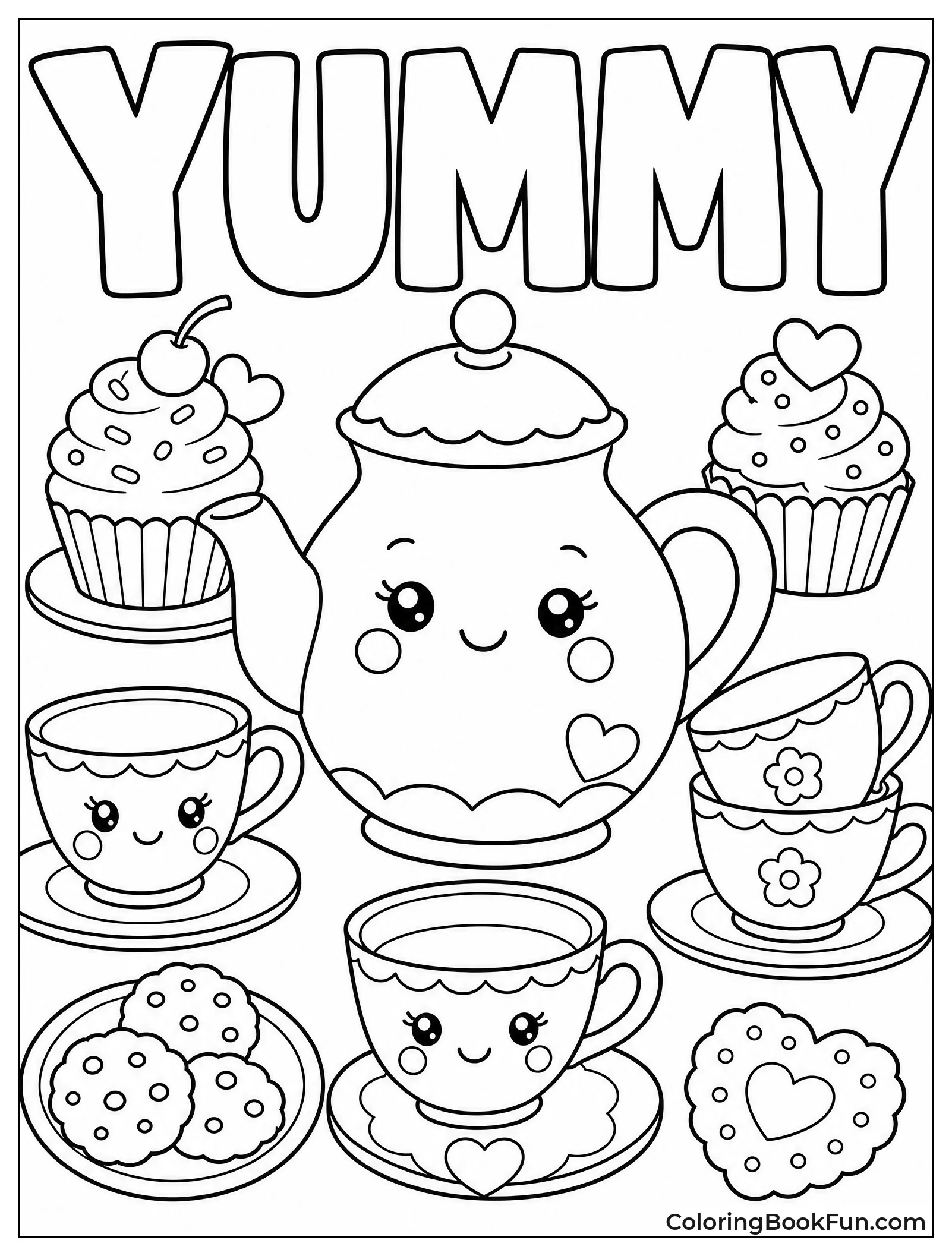 Kawaii Treats Smile on Plate