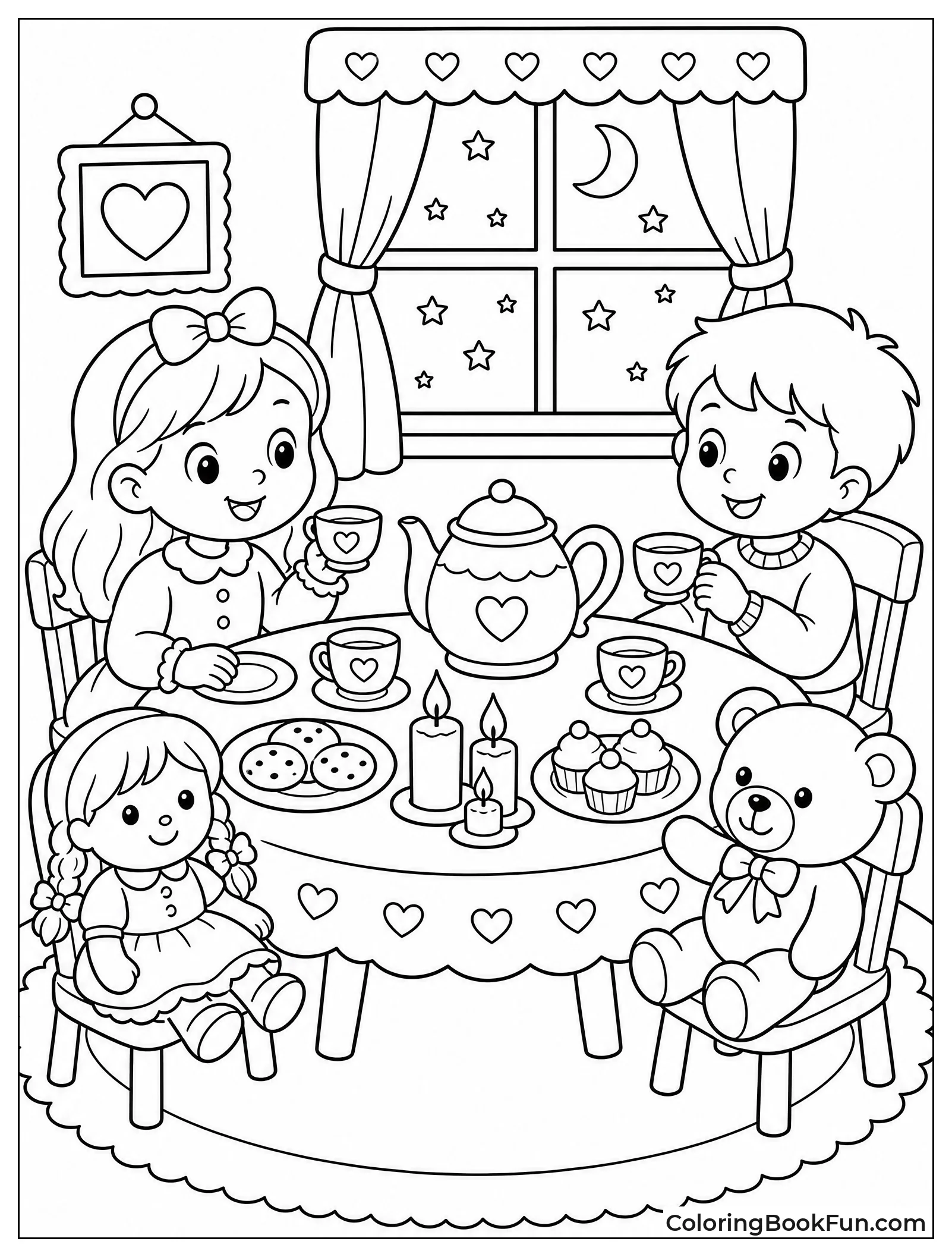Cozy Tea Party with Candles