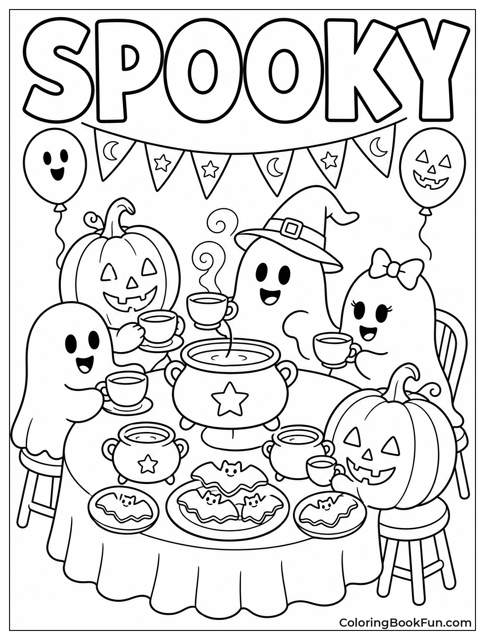 Ghosts and Pumpkins Drink Halloween Tea
