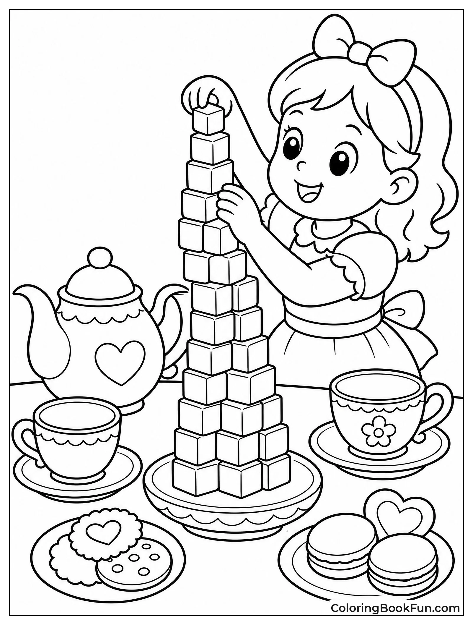 Tower Built from Sugar Cubes