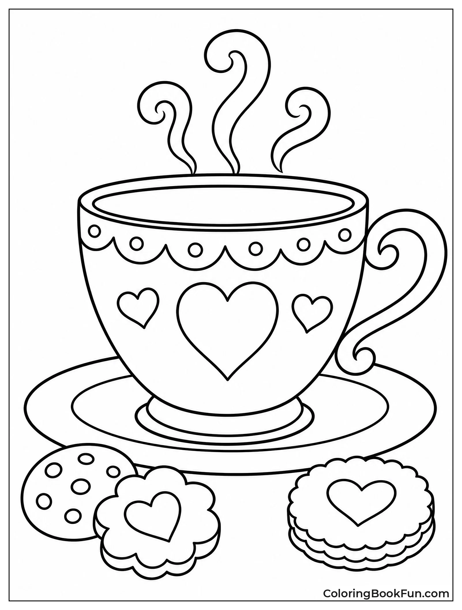 Close-Up Teacup with Rising Steam