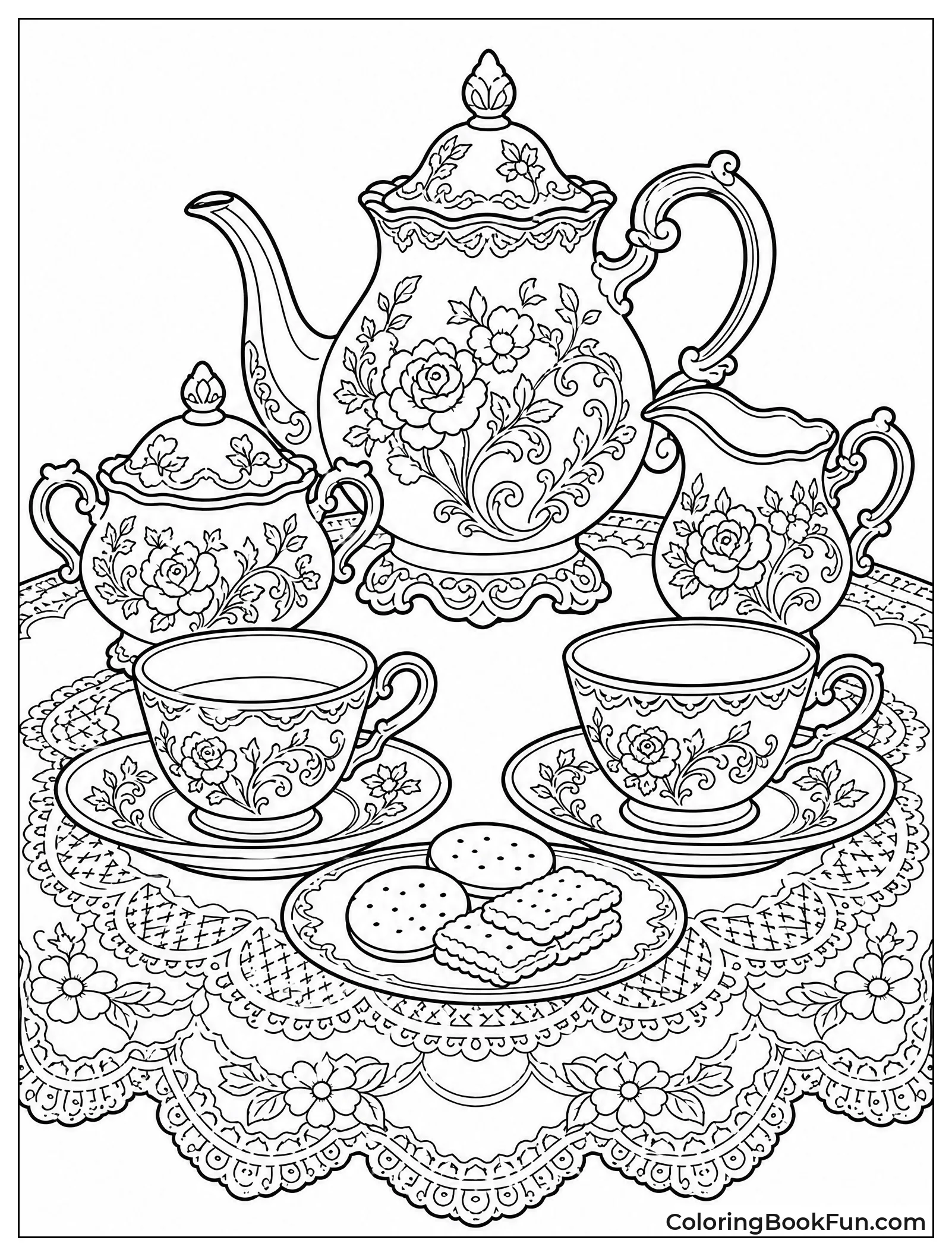 Ornate Victorian Silver Tea Service