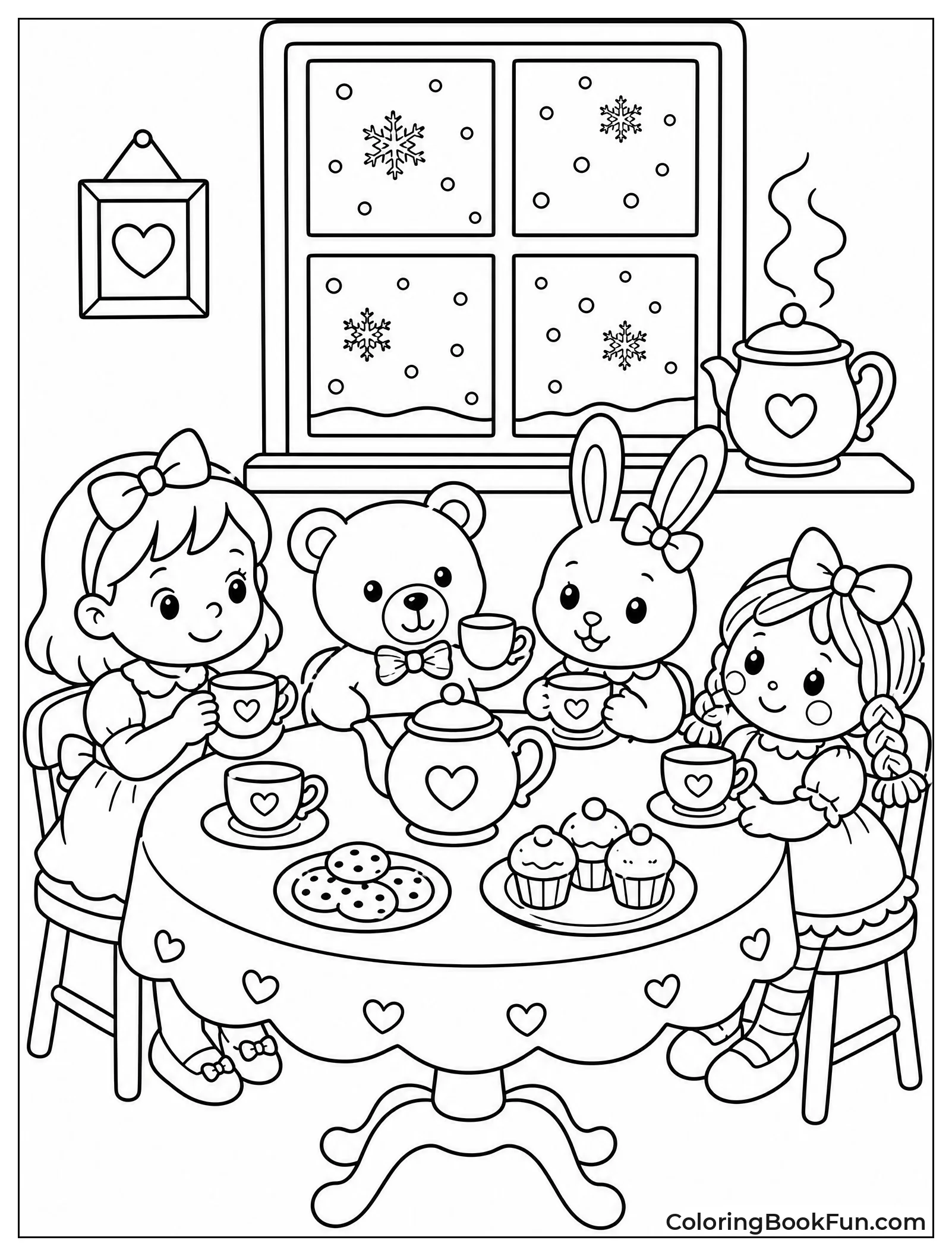 Tea Steams by Frosty Window