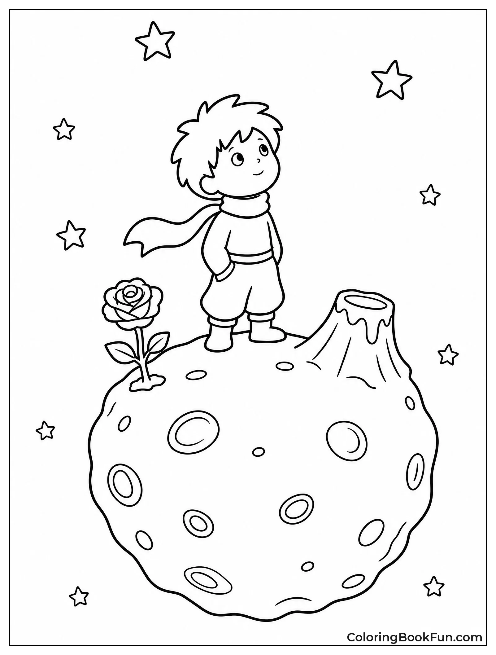 Little Prince On His Planet