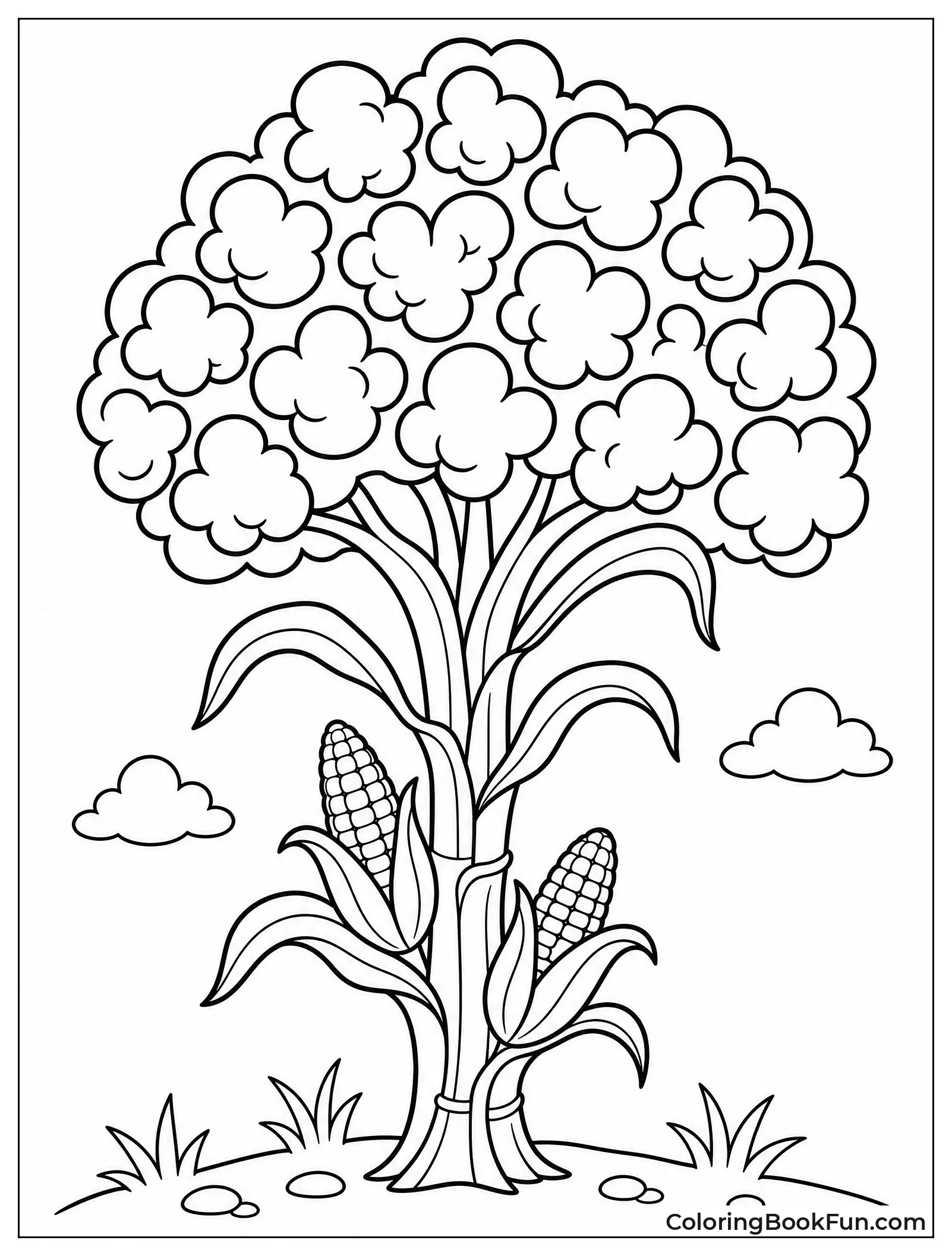 Tree with Popcorn Leaves