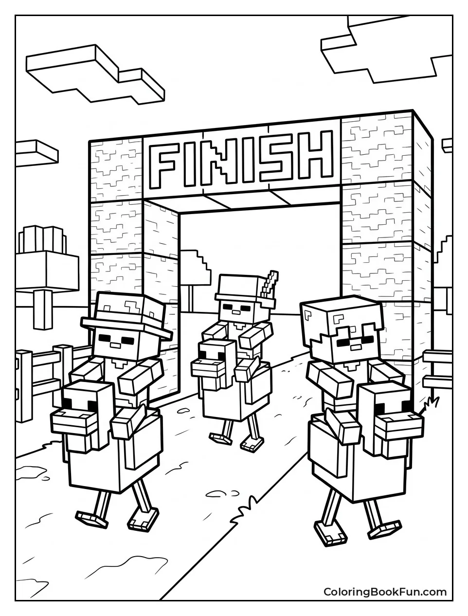 Three Jockeys Racing to Finish