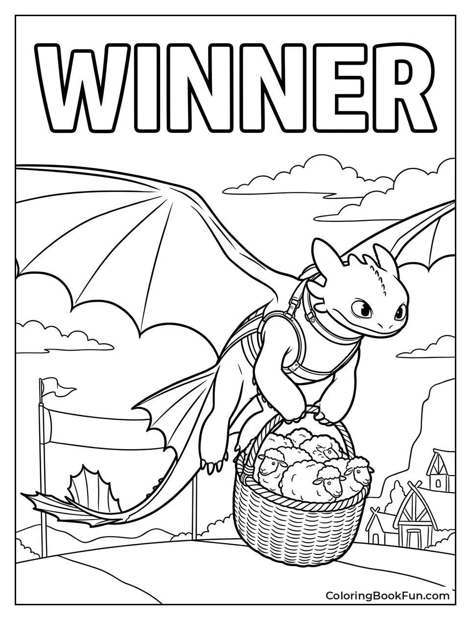 Toothless Winning the Dragon Race