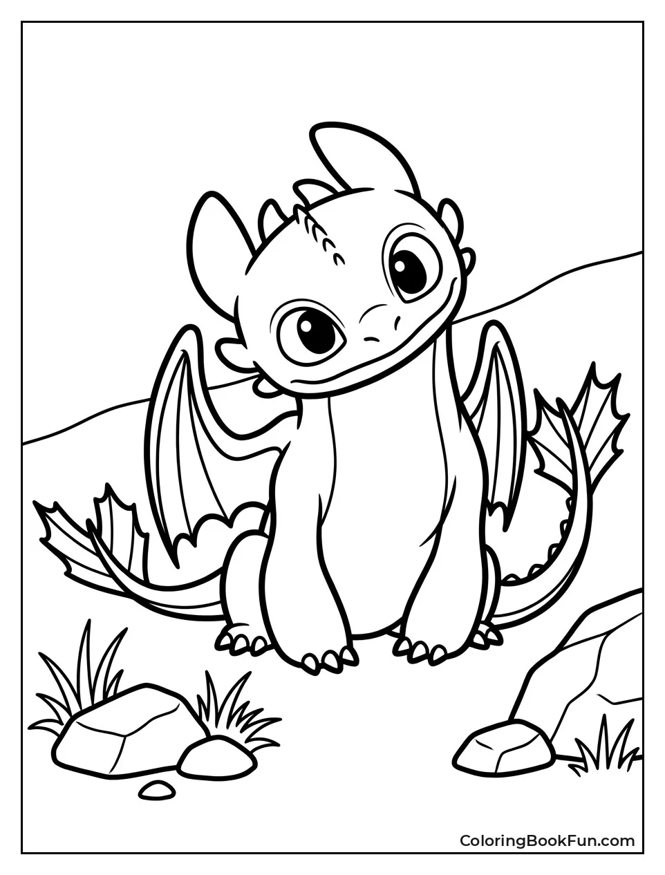 Curious Baby Toothless Tilting Head