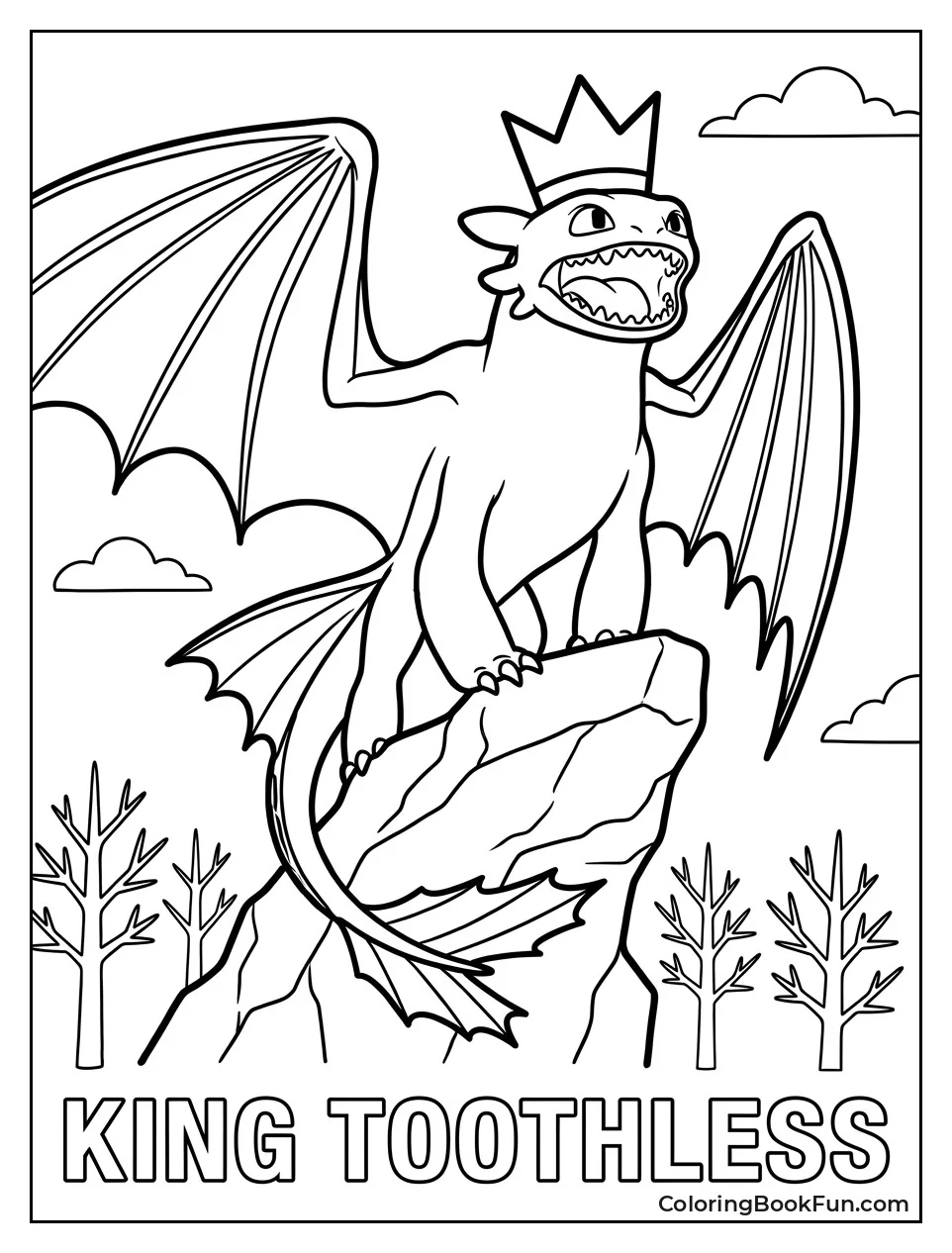 Toothless Roaring as Alpha Dragon