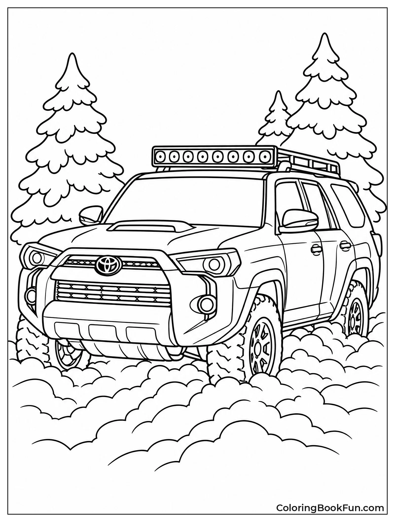 4Runner Driving Through Deep Snow
