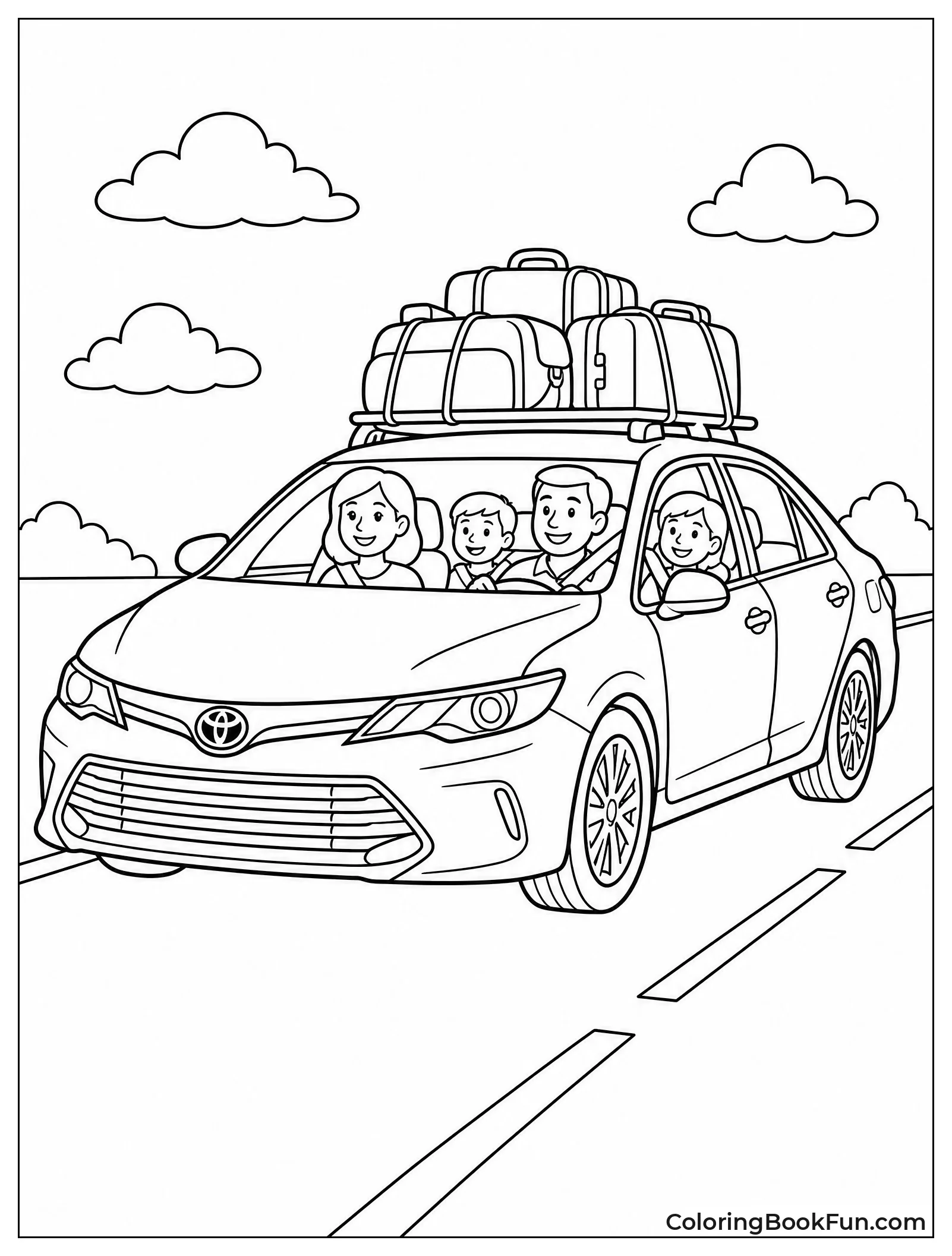 Camry on Family Road Trip
