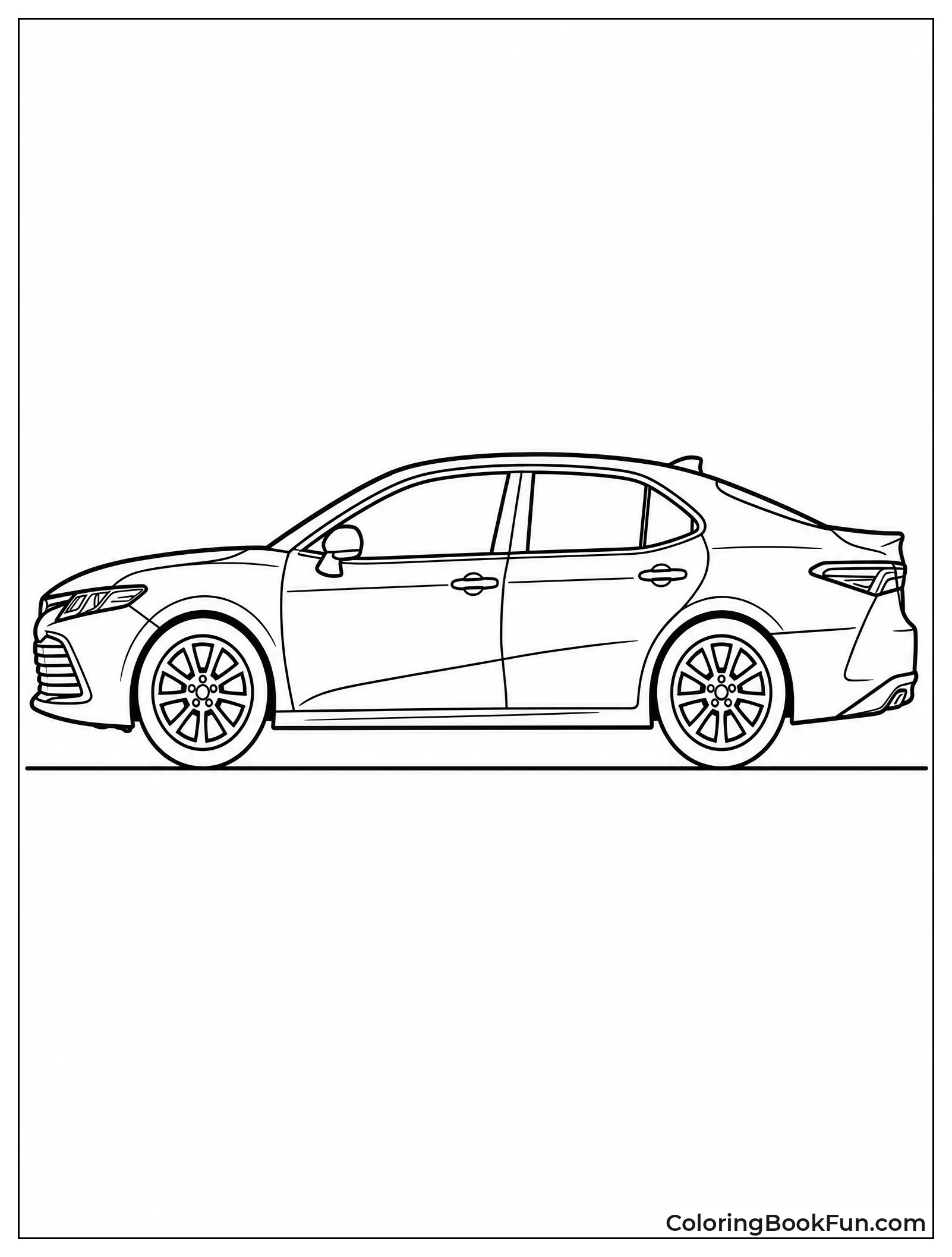 Camry Side View Drawing