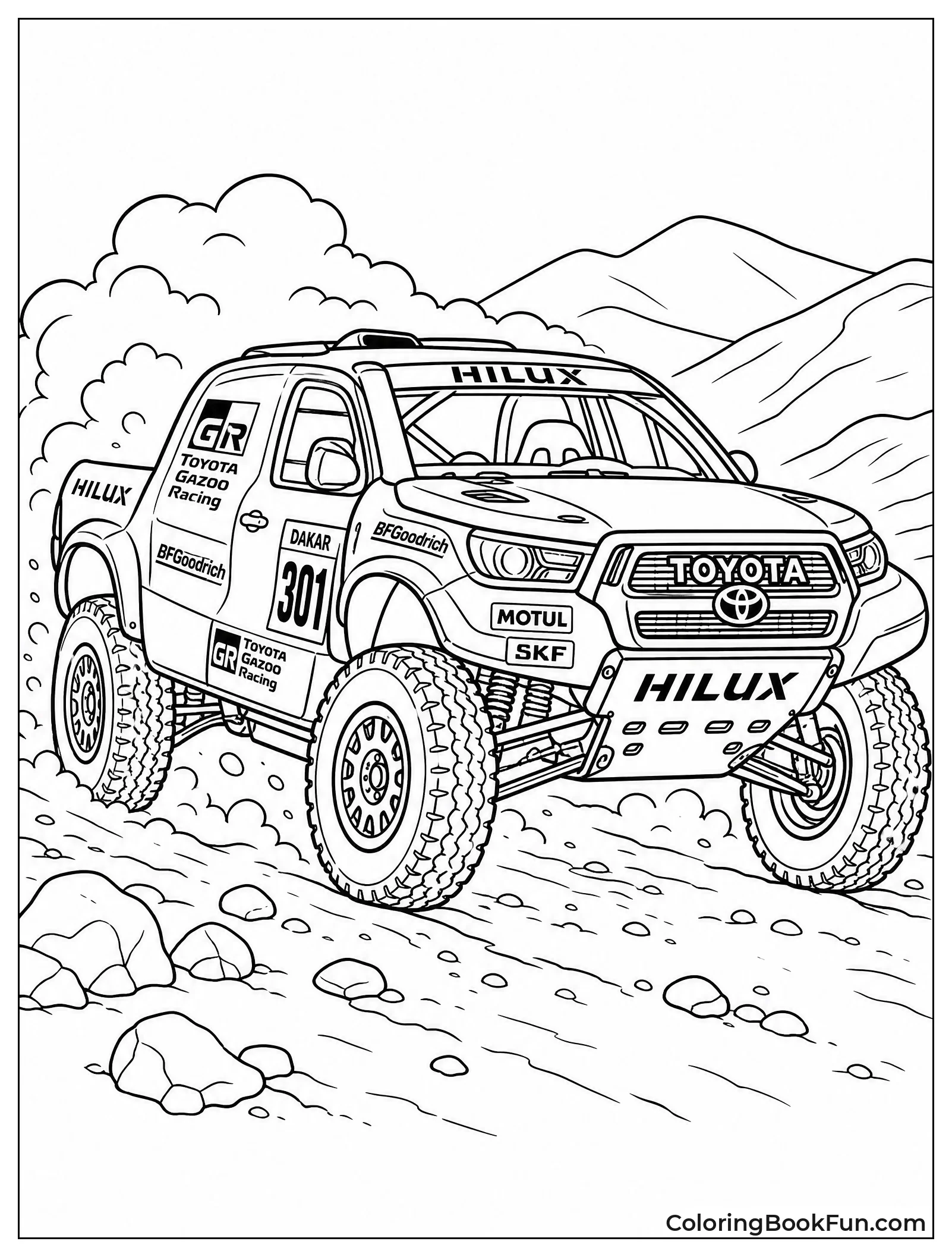 Hilux Racing in Desert Rally