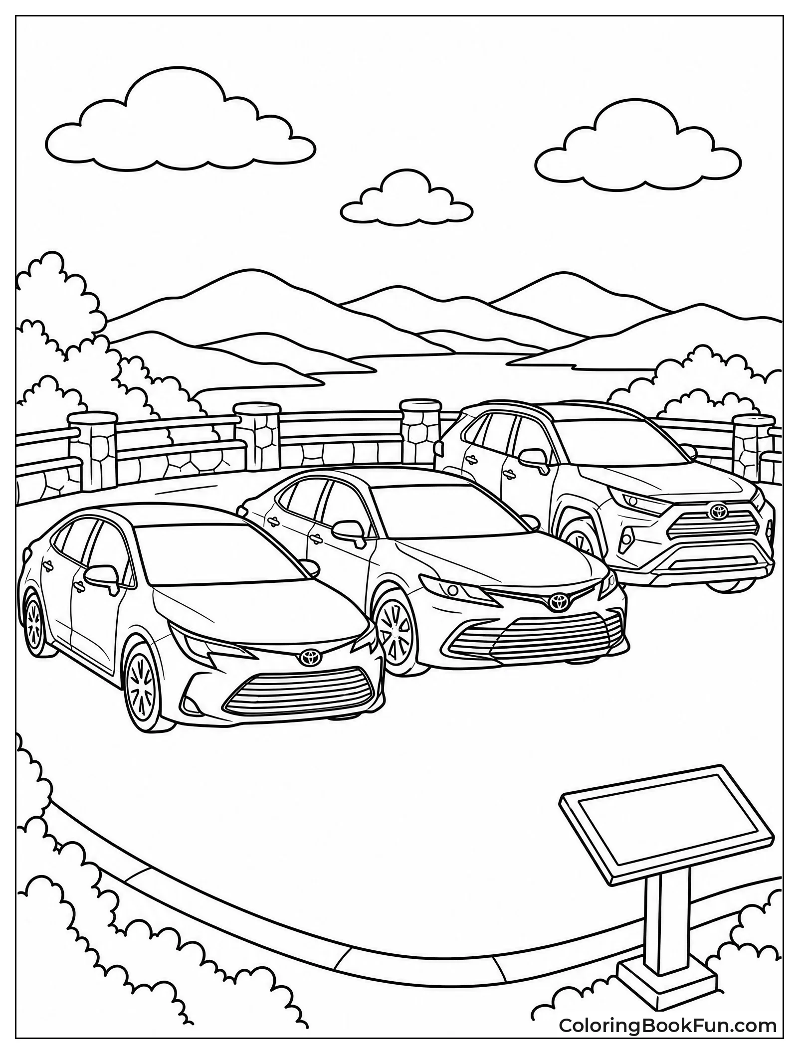 Many Toyotas Parked Together