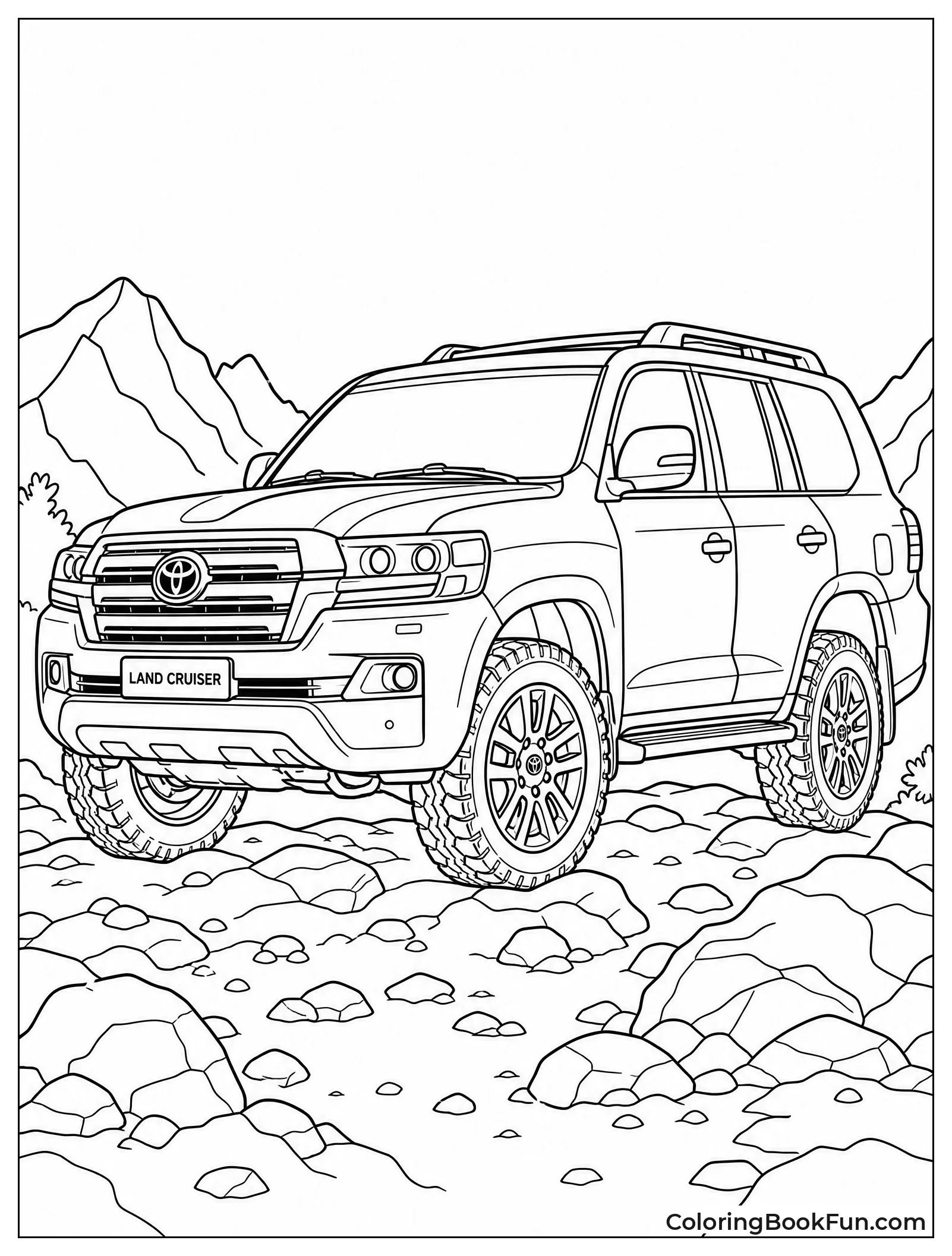 Land Cruiser on Rocky Ground