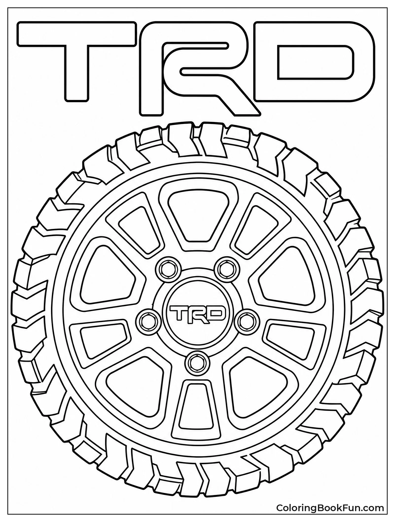 Close Up of TRD Wheel