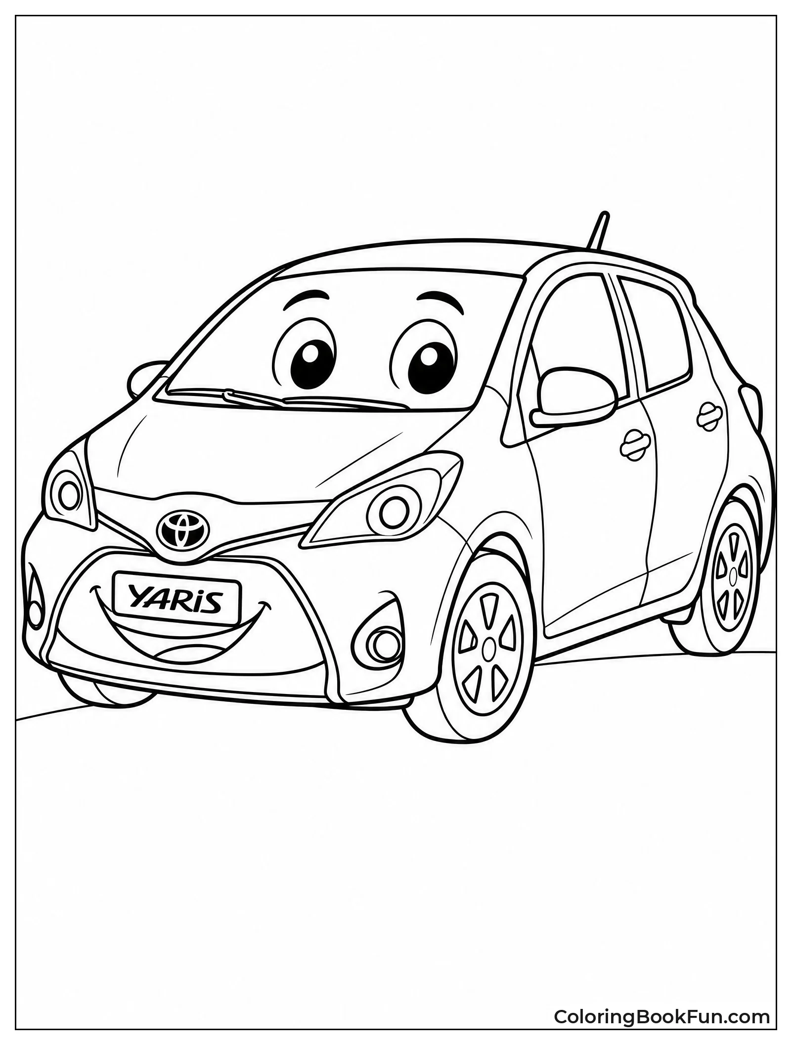 Smiling Cartoon Yaris