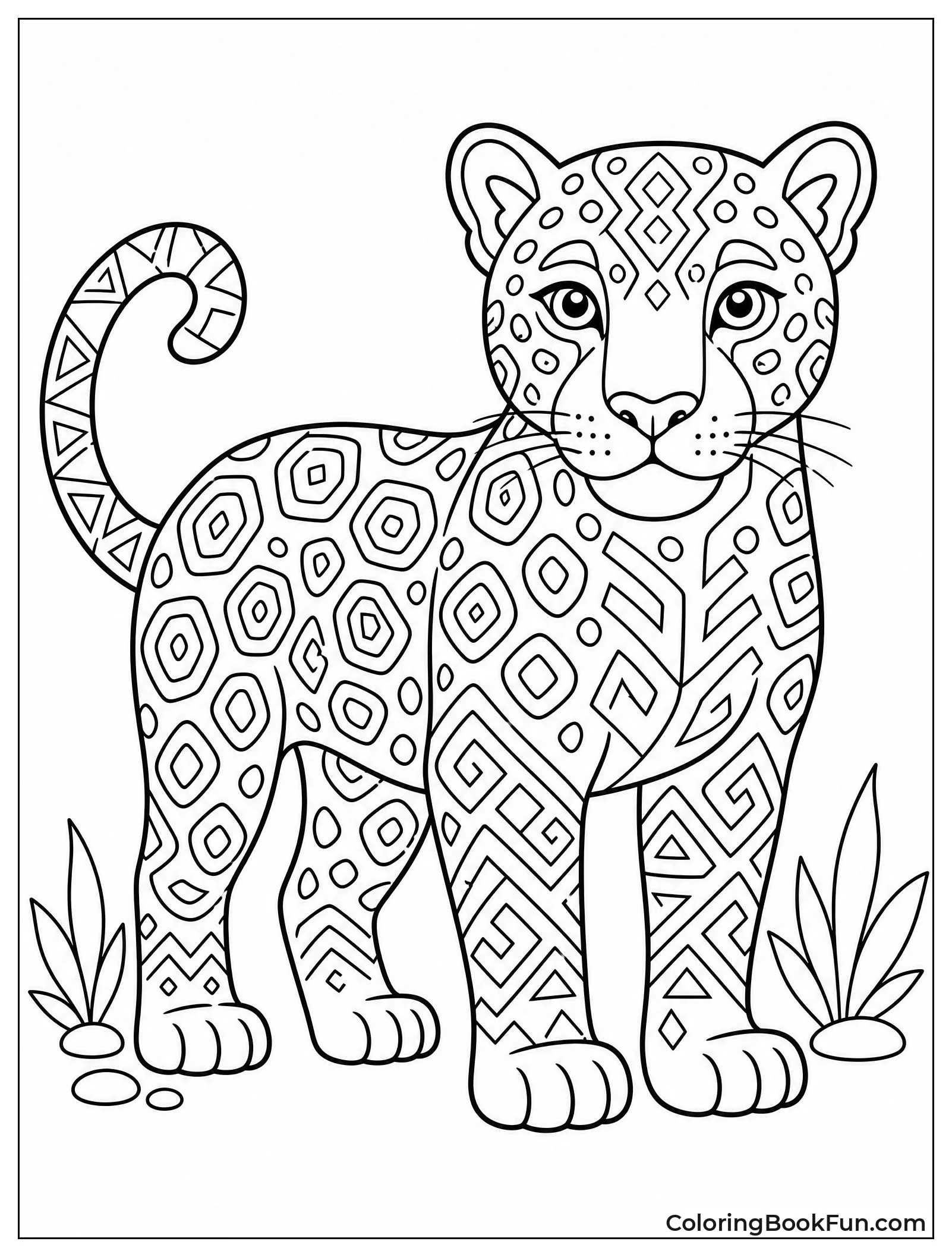 Jaguar with Tribal Coat Patterns