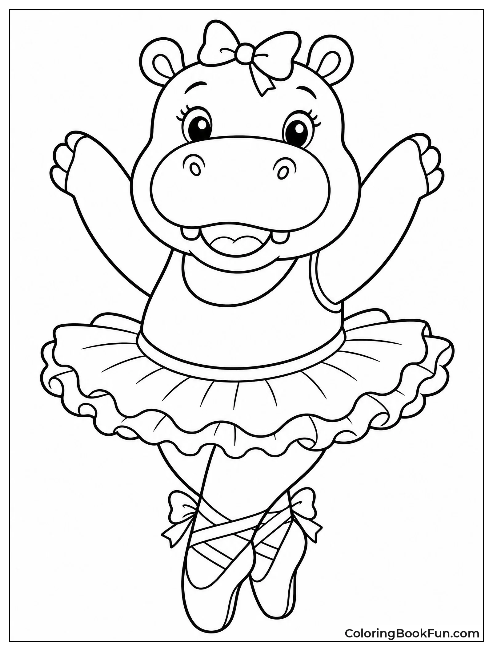 Hippo in a Ballet Tutu