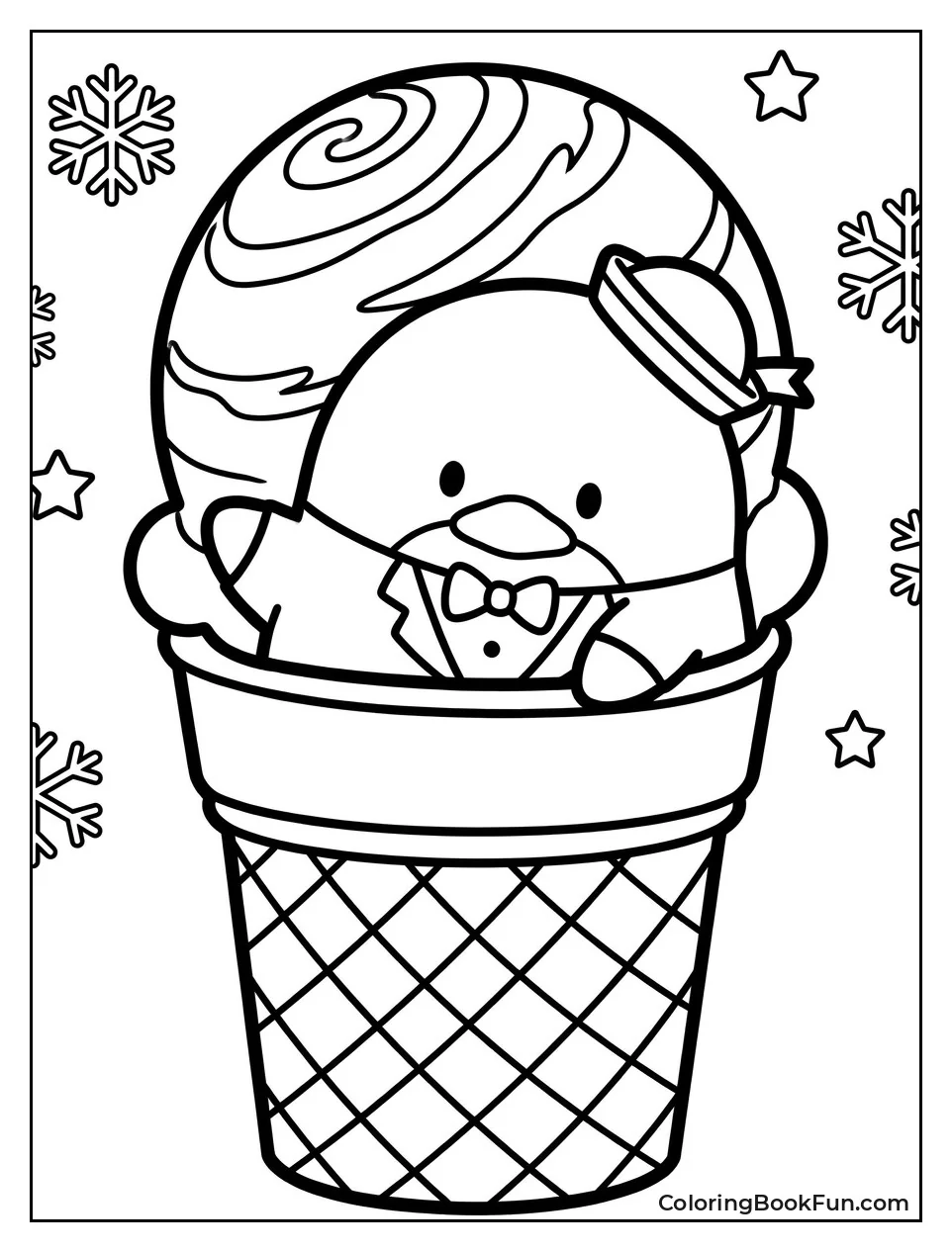 Sam Peeking from Ice Cream Cone