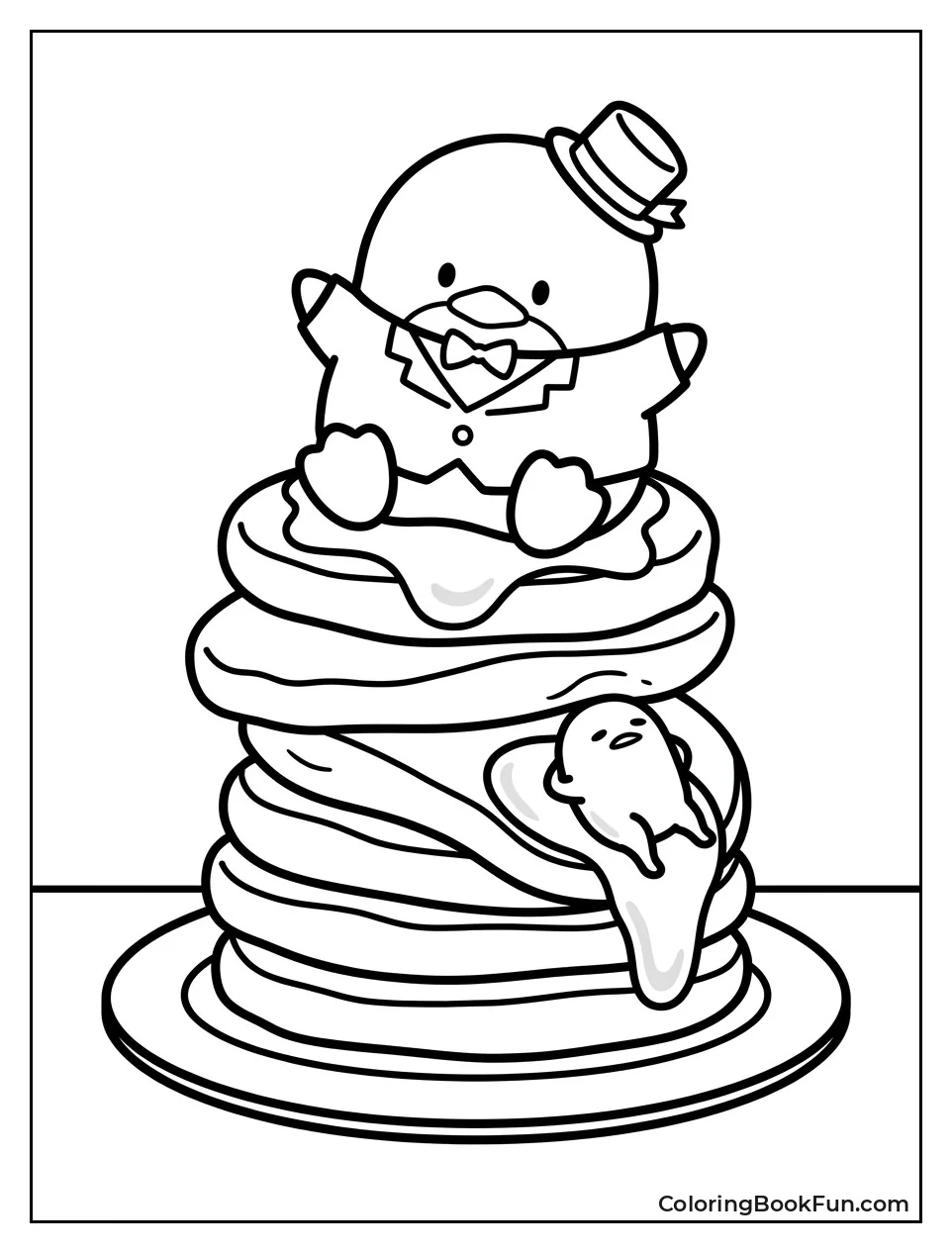 Sam Sitting on Pancake Stack