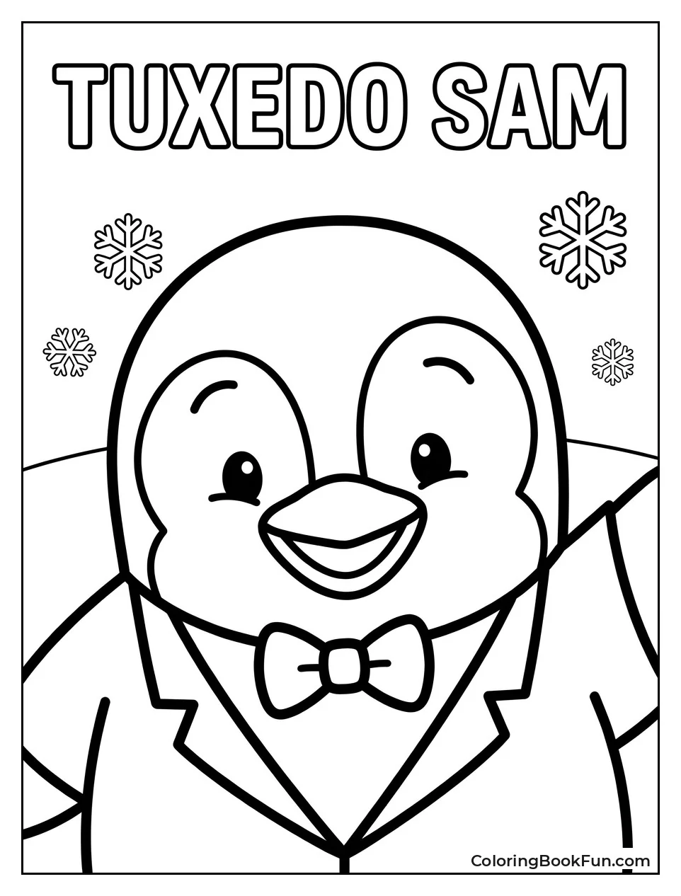 Close Up of Smiling Tuxedo Sam