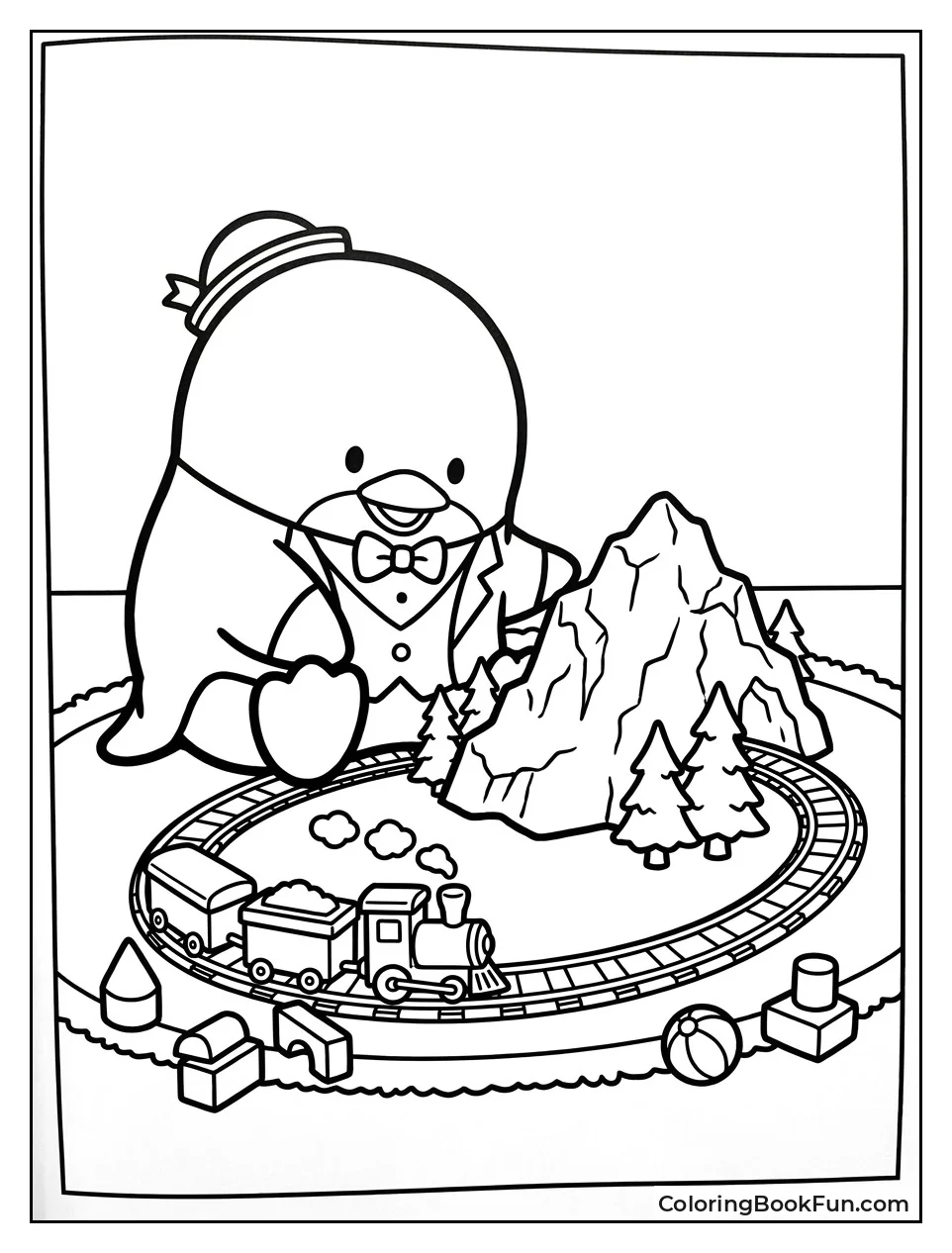 Sam Playing with Toy Train