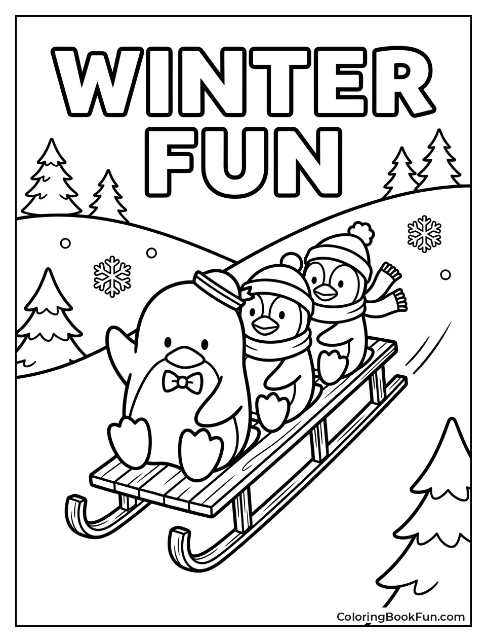 Sam Sledding with Brothers