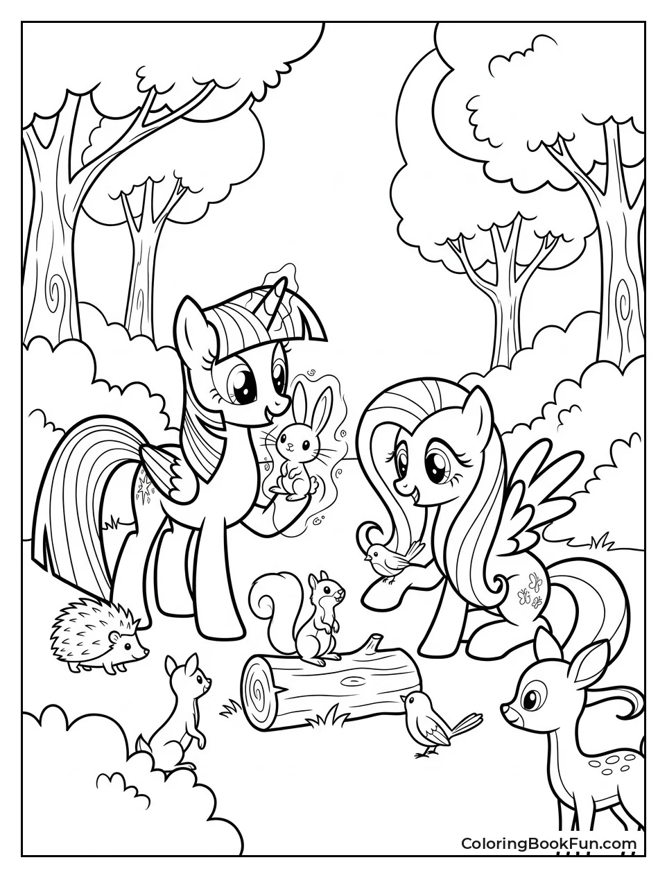 Twilight Helping Fluttershy with Animals