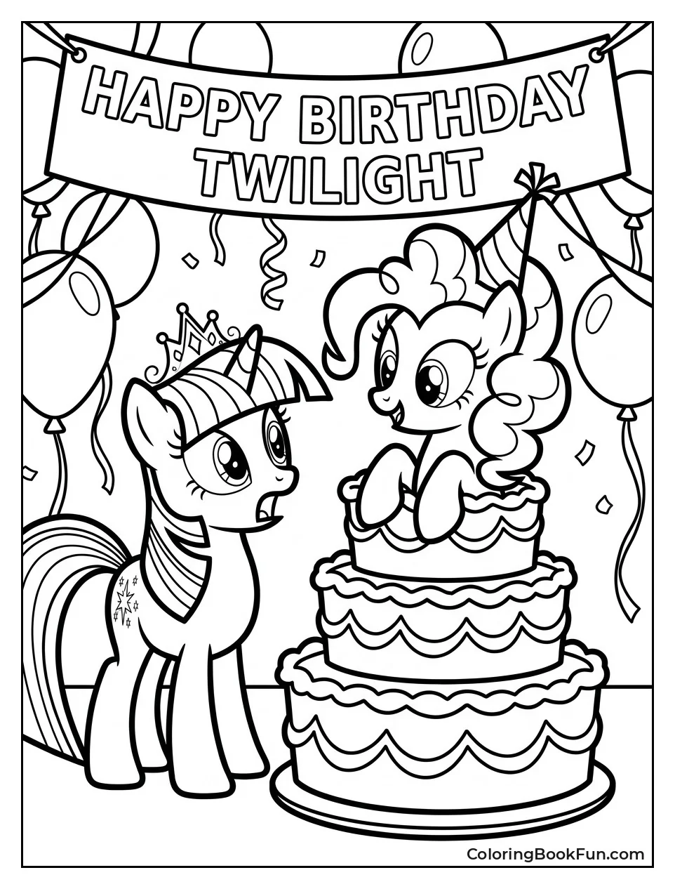 Pinkie Pie Popping from Giant Cake