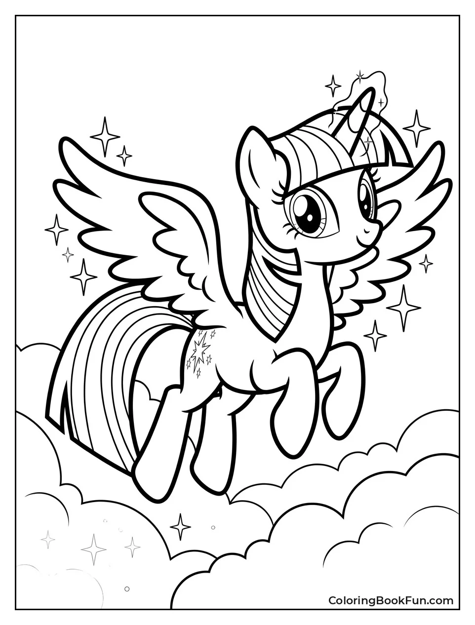 Princess Twilight Soaring with Sparkling Wings