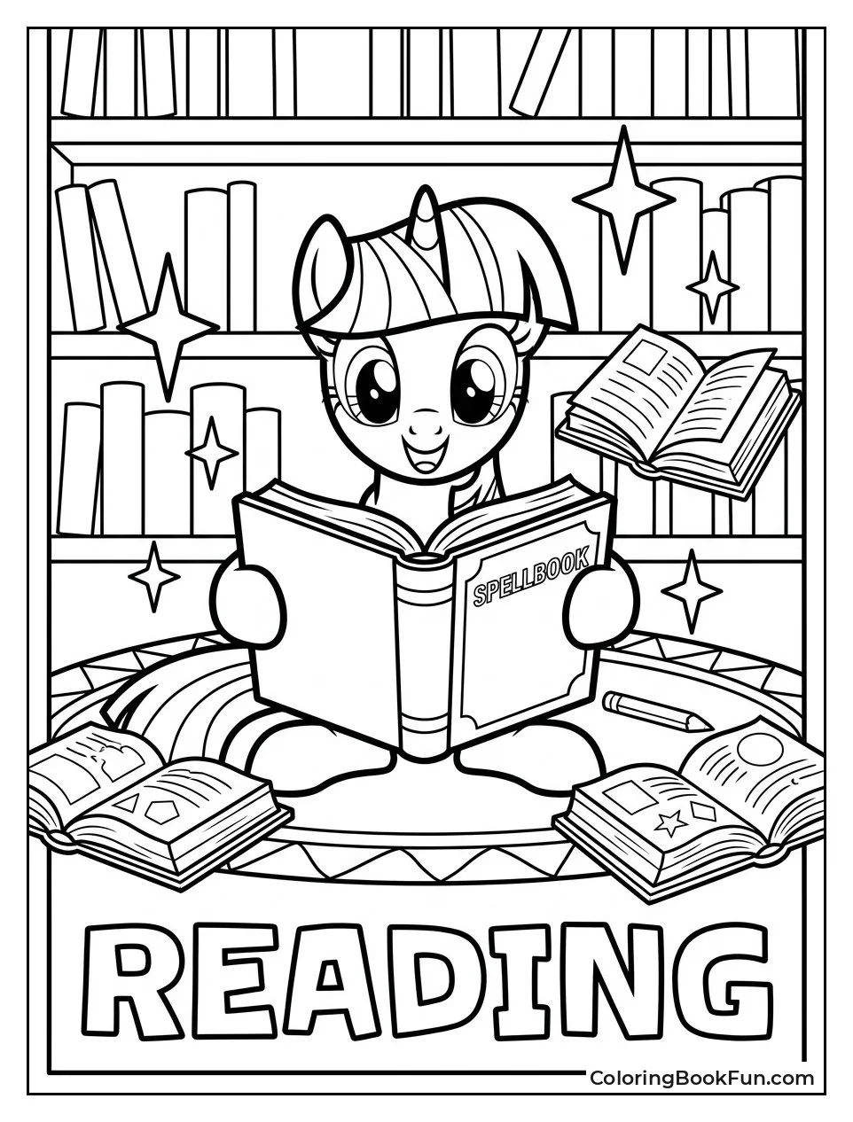 Twilight Reading Spellbook in Library