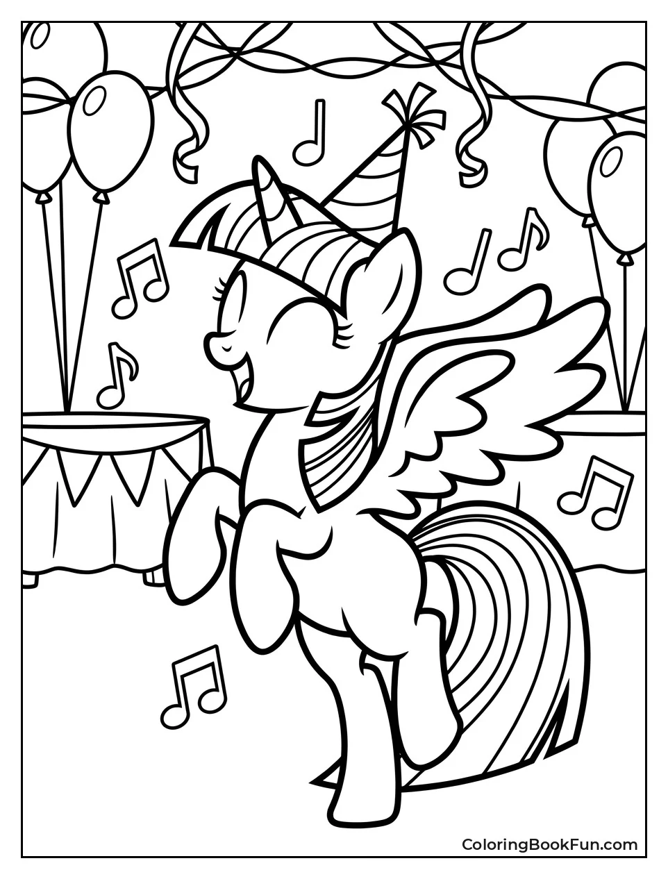 Twilight Dancing at Ponyville Party