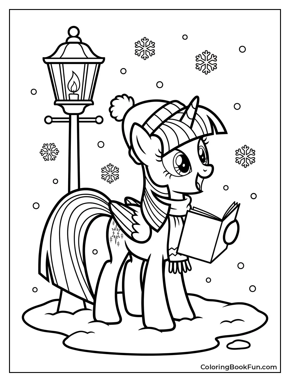 Twilight Singing Carols in Snow
